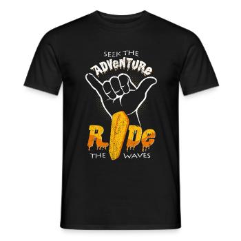surfeur - T-shirt homme - noir - Devant - AI Model Male 178 light (178cm)