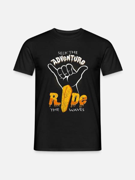 surfeur - T-shirt homme - noir