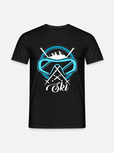 ski - T-shirt homme - noir