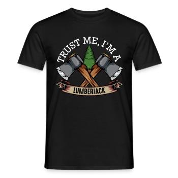 lumberjack - Men's T-Shirt - black - Front - AI Model Male 178 light (178cm)