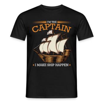 navigation à voile - T-shirt homme - noir - Devant - AI Model Male 178 light (178cm)