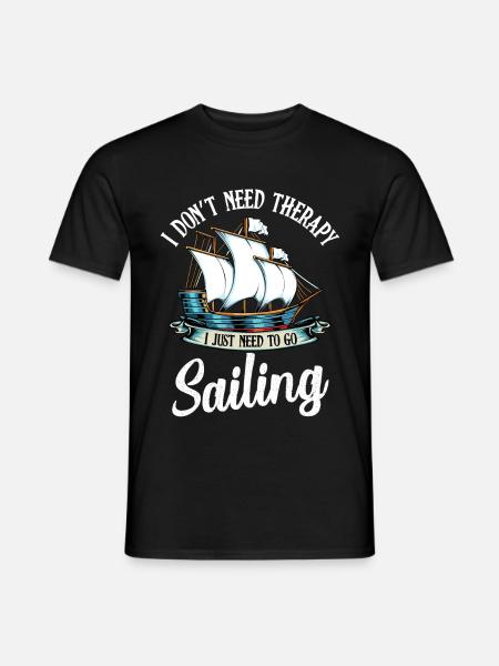 Segeln - Männer T-Shirt - Schwarz