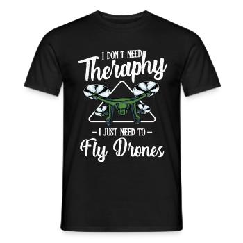 drones - T-shirt homme - noir - Devant - AI Model Male 178 light (178cm)