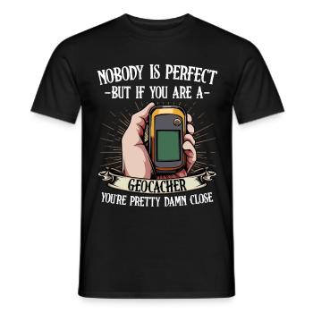 Geocaching - T-shirt homme - noir - Devant - AI Model Male 178 light (178cm)