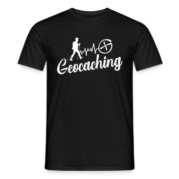 Geocaching - T-shirt homme - noir - Devant - AI Model Male 178 light (178cm)