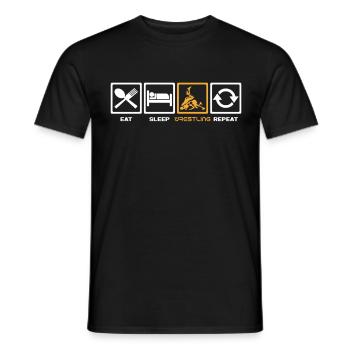 Wrestling - Männer T-Shirt - Schwarz - Vorne - AI Model Male 178 light (178cm)