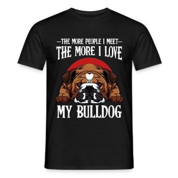Bouledogue - T-shirt homme - noir - Devant - AI Model Male 178 light (178cm)