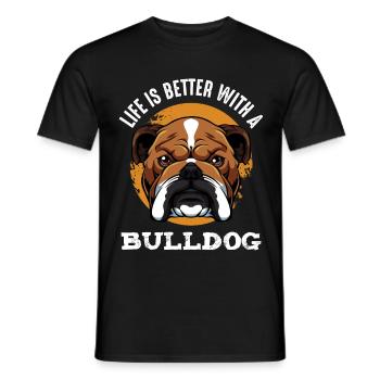 Bouledogue - T-shirt homme - noir - Devant - AI Model Male 178 light (178cm)