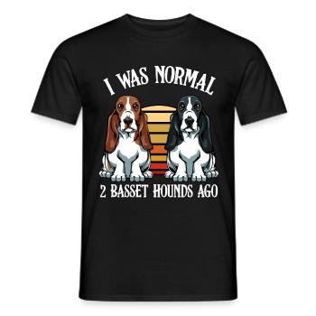 Basset Hound - Männer T-Shirt - Schwarz - Vorne - AI Model Male 178 light (178cm)