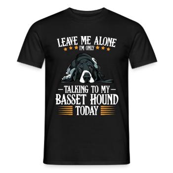 Basset Hound - Men's T-Shirt - black - Front - AI Model Male 178 light (178cm)