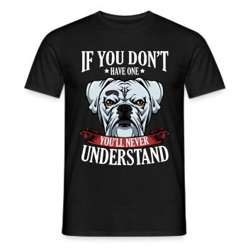 Cool Boxer Statement Dire le cadeau du propriétaire du chien - T-shirt homme - noir - Devant - AI Model Male 178 light (178cm)