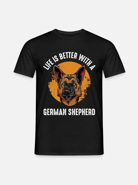 German shepherd - Men's T-Shirt - black