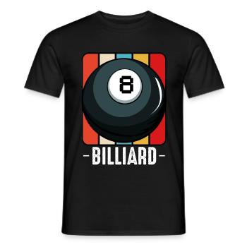 Cadeau de billard vintage style rétro pour 8 piscines - T-shirt homme - noir - Devant - AI Model Male 178 light (178cm)
