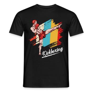 Kickboxing - Männer T-Shirt - Schwarz - Vorne - AI Model Male 178 light (178cm)