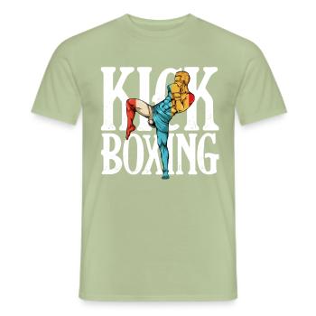 Kickboxing - Men's T-Shirt - sage - Front - AI Model Male 178 light (178cm)