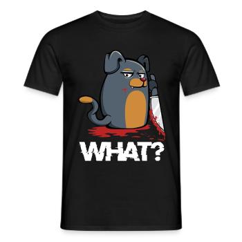 chien - T-shirt homme - noir - Devant - AI Model Male 178 light (178cm)