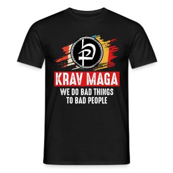 Krav Maga - T-shirt homme - noir - Devant - AI Model Male 178 light (178cm)
