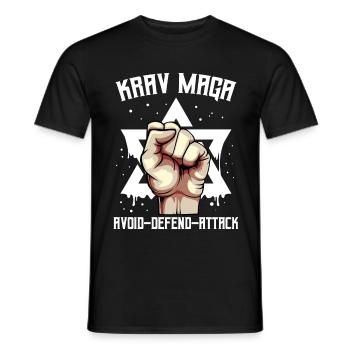 Krav Maga - T-shirt homme - noir - Devant - AI Model Male 178 light (178cm)