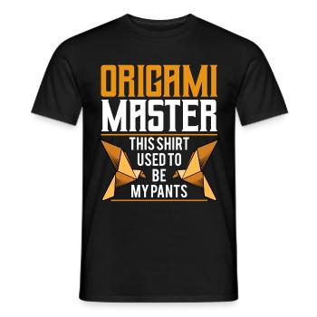 origami - T-shirt homme - noir - Devant - AI Model Male 178 light (178cm)