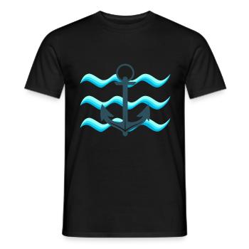 navigation à voile - T-shirt homme - noir - Devant - AI Model Male 178 light (178cm)