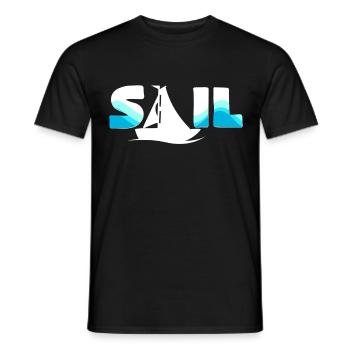navigation à voile - T-shirt homme - noir - Devant - AI Model Male 178 light (178cm)