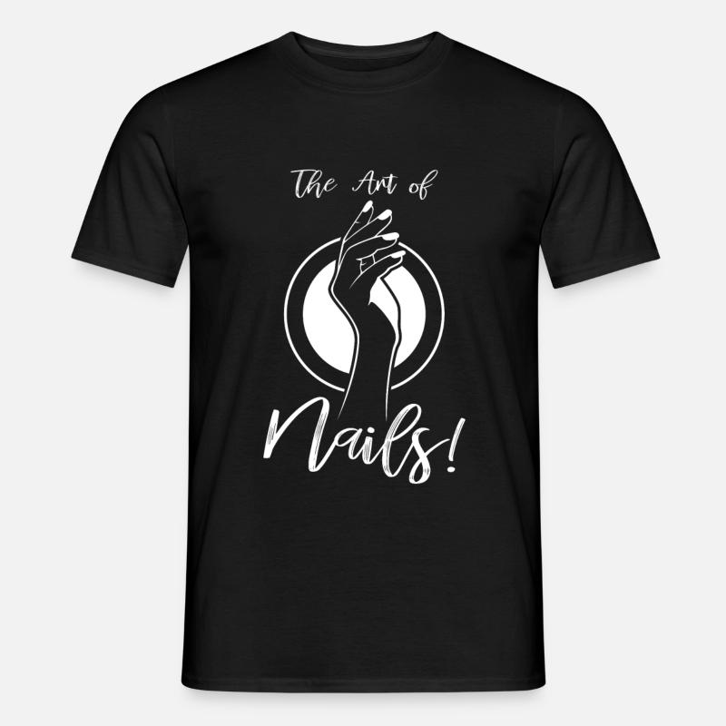 Nageldesign - Männer T-Shirt - Schwarz