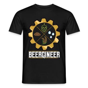 Brasser de la bière - T-shirt homme - noir - Devant - AI Model Male 178 light (178cm)