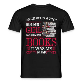 Read books - Men's T-Shirt - black - Front - AI Model Male 178 light (178cm)
