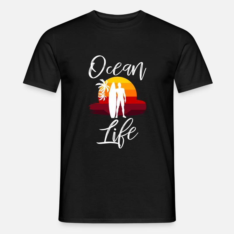 Surfer - Männer T-Shirt - Schwarz