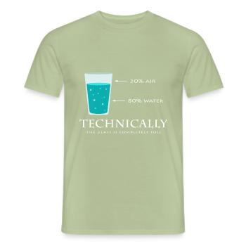 Wissenschaft - Männer T-Shirt - Sage - Vorne - AI Model Male 178 light (178cm)