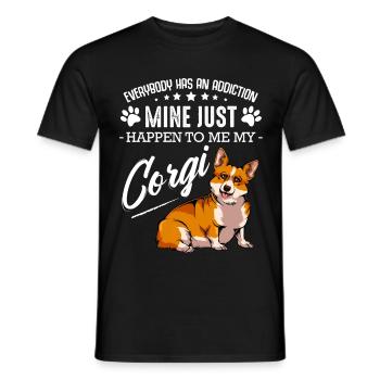 Welsh Corgi - Männer T-Shirt - Schwarz - Vorne - AI Model Male 178 light (178cm)