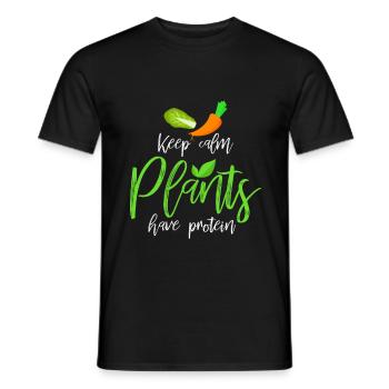 Vegan - T-shirt homme - noir - Devant - AI Model Male 178 light (178cm)