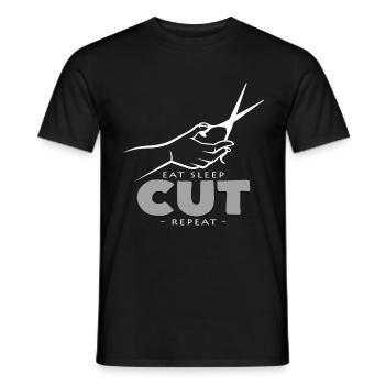 Barbier - T-shirt homme - noir - Devant - AI Model Male 178 light (178cm)