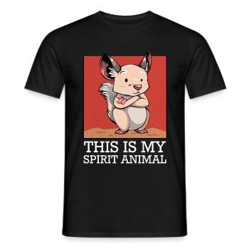 Chinchilla - This Is My Spirit Animal - Sayings - Men's T-Shirt - black - Front - AI Model Male 178 light (178cm)