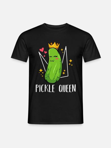 Pickle - Pickle Queen - Kawaii Concombre Vegan - T-shirt homme - noir