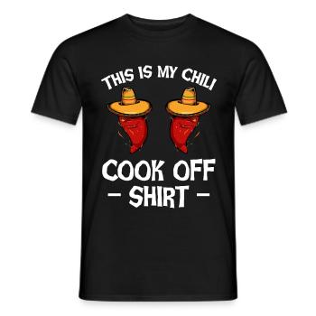 This Is My Chili Cook Off Shirt - Chili Pepper - Men's T-Shirt - black - Front - AI Model Male 178 light (178cm)