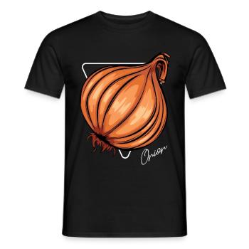 Oignons tendance Légumes frais - T-shirt homme - noir - Devant - AI Model Male 178 light (178cm)