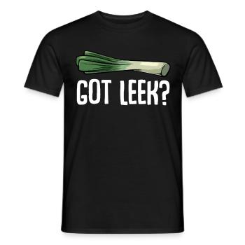 Lauch - Got Leek? Lustiger Veganer Spruch Gesund - Männer T-Shirt - Schwarz - Vorne - AI Model Male 178 light (178cm)