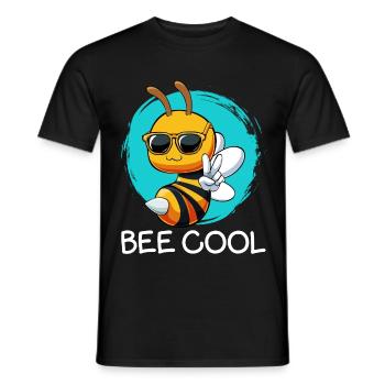 Bee Cool Lustige Bienen-Wortspiele - Männer T-Shirt - Schwarz - Vorne - AI Model Male 178 light (178cm)