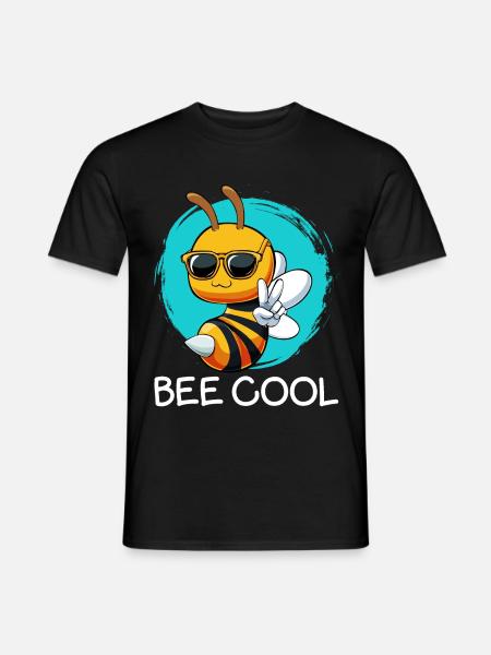 Bee Cool Lustige Bienen-Wortspiele - T-shirt herr - svart