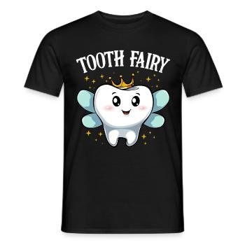 Cute Kawaii Tooth Fairy Milk Tooth - Men's T-Shirt - black - Front - AI Model Male 178 light (178cm)