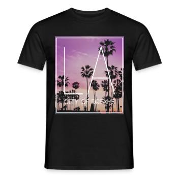 Los Angeles Californie Amérique USA Cadeau - T-shirt homme - noir - Devant - AI Model Male 178 light (178cm)