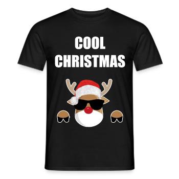 Cool Christmas Christmas xmas Merry Christmas - Men's T-Shirt - black - Front - AI Model Male 178 light (178cm)