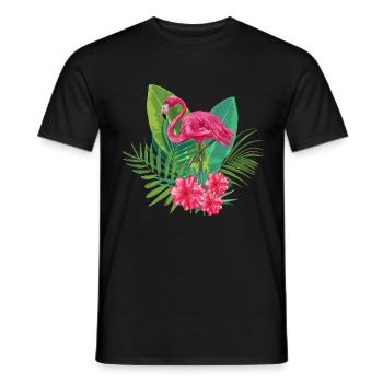 Flamingo - T-shirt homme - noir - Devant - AI Model Male 178 light (178cm)