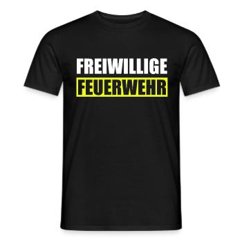 Pompiers volontaires - T-shirt homme - noir - Devant - AI Model Male 178 light (178cm)