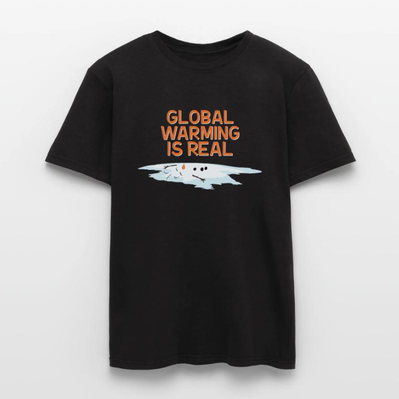 DE OPWARMING VAN DE AARDE IS REËEL Heren T-shirt