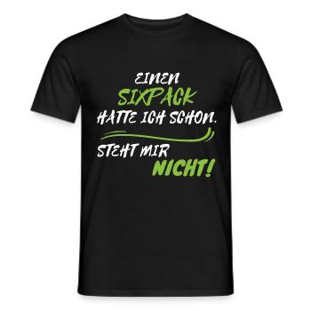 Sixpack steht mir nicht - Männer T-Shirt - Schwarz - Vorne - AI Model Male 178 light (178cm)