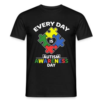 Every Day Is Autism Awareness - Men's T-Shirt - black - Front - AI Model Male 178 light (178cm)