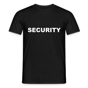 Sécurité - T-shirt homme - noir - Devant - AI Model Male 178 light (178cm)