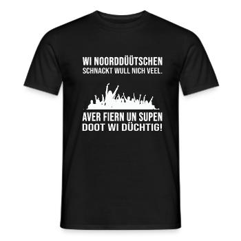 Cadeau Plattdeutscher Humour Rostoc Norddeutsche - T-shirt homme - noir - Devant - AI Model Male 178 light (178cm)